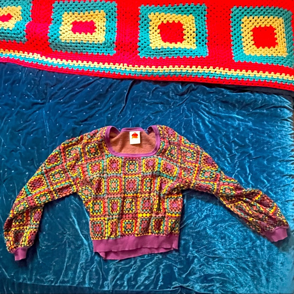 Farm Rio Crochet Sweater